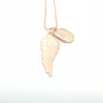 Exquisite wing shaped pendant necklace with multiple circle hot selling in Amazon baroque pearl pendant necklace