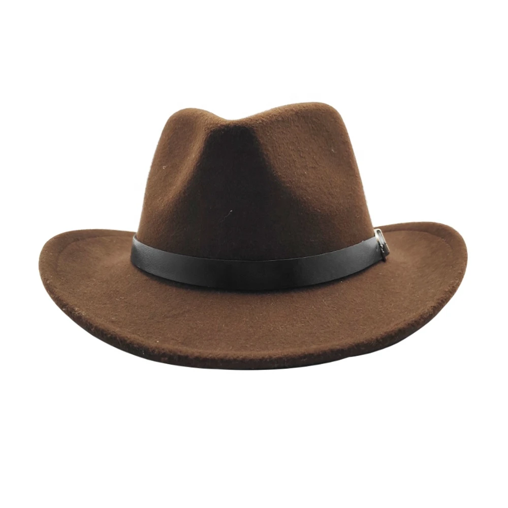 Factory Brown Felt Men Cowboys Hats Suppliers