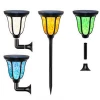 Factory Direct Colorful RGB Solar Garden Light with 3 Installation options
