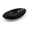 Factory Direct Supply 10 Inch Black Melamine Oval Plates for Restaurant