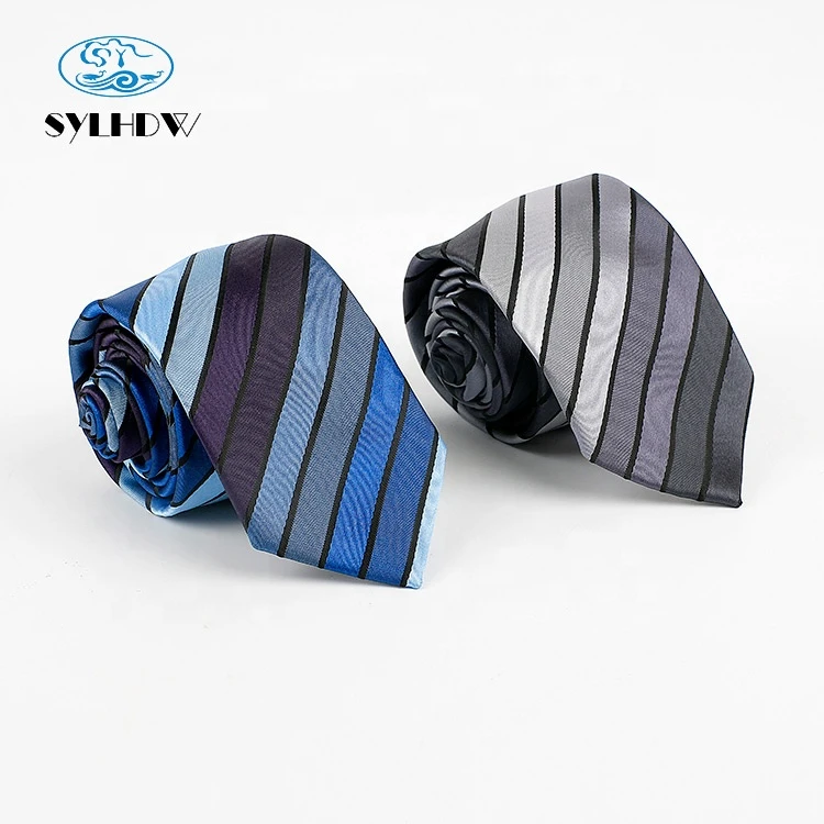 Factory Outlets Necktie Navy Blue Ties Handmade Custom Logo Polyester Neck Tie 100% microfibre