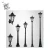 Import factory price custom design street cast aluminum lamp pole ILL-022 from China
