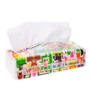 Factory price rectangular disposable facial cotton soft tissue Paper Facial