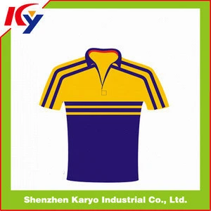 Factory price traditional on field mens 100% Polyester Wicking Yarn Sublimation Printed Rugby shirt
