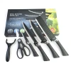 Factory Supply Anti Slip Handle Kitchen Black Knife 6 Piece Set