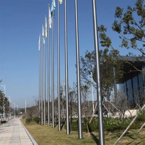 Factory Supply Customized Outdoor Stainless Steel Tapered Flag Pole Automatic Flagpole Lamp Pole