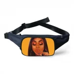 Fanny Women Black Girls Magic African Waist Packs Ladies Waist Bags with Zipper Females Belt Bag Money Bag