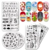 Fashion  Different Shape New Design Nails Art Print Template DIY Nail Tools Nail Stamping Plates