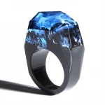 Fashion Jewelry High Quality Natural Wood Resin Ring