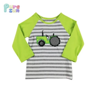 Fashion Kids Stripe Clothes Baby Boy Fall t shirt kids Long Sleeve Raglan T Shirts for Boys