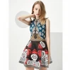 Fashion Printing Beaded Ethnic Style Dress Embroidery In Retro