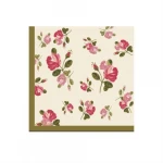 Fashion special folded paper party napkins serviettes with flowers