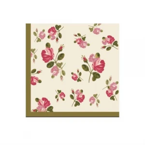 Fashion special folded paper party napkins serviettes with flowers
