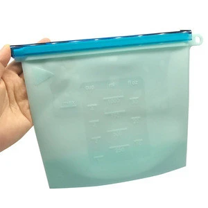 FDA Silicone Food Storage Bag Food Grade Silicone Fresh Container  Heat Insulating Silicone Food Bag