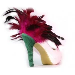 Feather high heeled shoes condoms