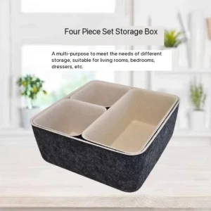 Felt Desk Storage Felt Drawer Office Organizers Bins Desk Drawer for Home