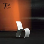 Fiberglass children chair H shape lounge chair