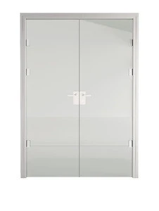Finished tempered glass frameless interior doors