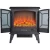Import FLAME Infrared Electric Fireplace Stove, 23&quot; Freestanding 2 Door Fireplace 3d Heater, Realistic Flame Effects, Adjustable Bright from China