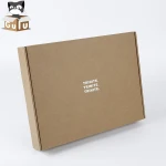 Flat Foldable Die Cut Kraft Brown Cardboard Custom Corrugated Mail Box with Logo