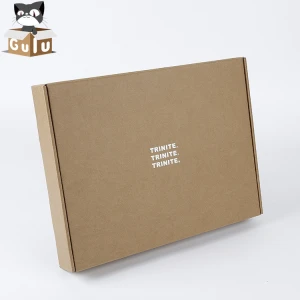 Flat Foldable Die Cut Kraft Brown Cardboard Custom Corrugated Mail Box with Logo