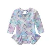 flower dress long sleeve toddler swimming costume floral romper kids 2020 swim suit for baby girl