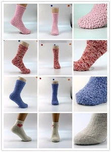 fluzzy soft indoor socks stocking polyester women socks
