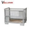 Foldable wire mesh basket container/demountable steel storage cage for sale