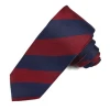 Formal polyester necktie red navy blue striped neck tie