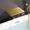 Foshan Manufacturer In Wall Bathtub Shower Faucet Golden Brushed Bath Faucet Full Brass Bathtub Mixer