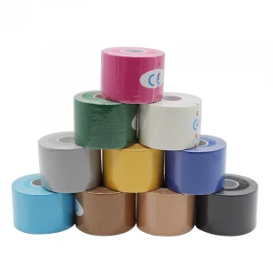 Free sample 2.5cm 5cm Cotton KT Tape Elastic Bandage Kinesiology Tape Precut