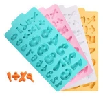 Free sample 3D number shape silicone fondant molds cake decorating tools