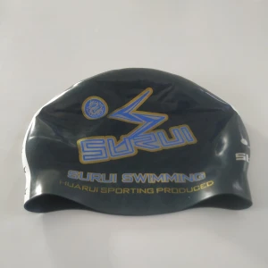 Free Sample with Adult Size Colored silkscreen printed Custom Logo 100% Silicone Swim Cap