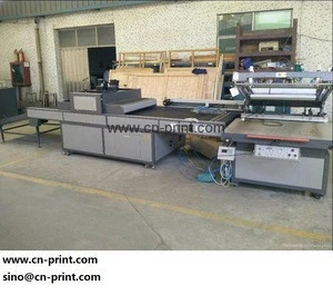 Full automatic flatbed screen printing machine with UV dryer shell style screen printer