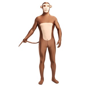 Full Body Animal Light Brown Monkey Zentai Suit