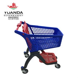 Full plastic structure shopping cart trolley plastic shopping cart