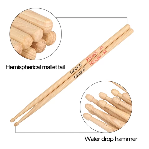 Gecko new product factory price wooden 5A drum sticks support customization on sale