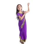 Girls Glamorous National Indian Saree Dress Kids Bollywood Princess Halloween Party Dress-up Dance Costume