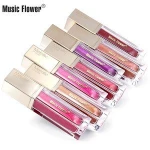 Glitter private label metallic lip gloss with professional manufacturer