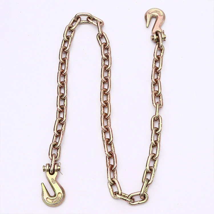 Gold Plated Alloy Steel G70 Transport Binder Chain With Clevis Hook