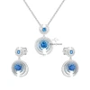 Grace Jewelry 925 Silver Womens Set Blue Gemstone Fine Bridal Jewelry Sets for Women Luxury Women Bridal Jewelry Set for Wedding