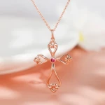 Grace Jewelry Custom Pendant Cross Necklace Jewelry Customized Chain Necklaces Sterling Silver 925 Necklace Chain for Women Men