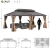 Import Grand Gazebo 12 x 20 Double Roof Brown Hardtop Aluminum Easy Assembly Features PVC Polycarbonate Frame Coating from China