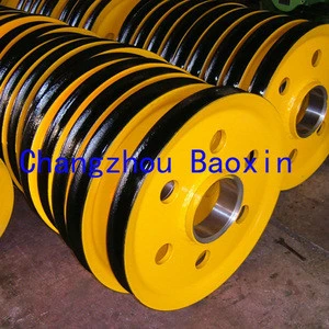 Groove sheave pulleys for tower crane