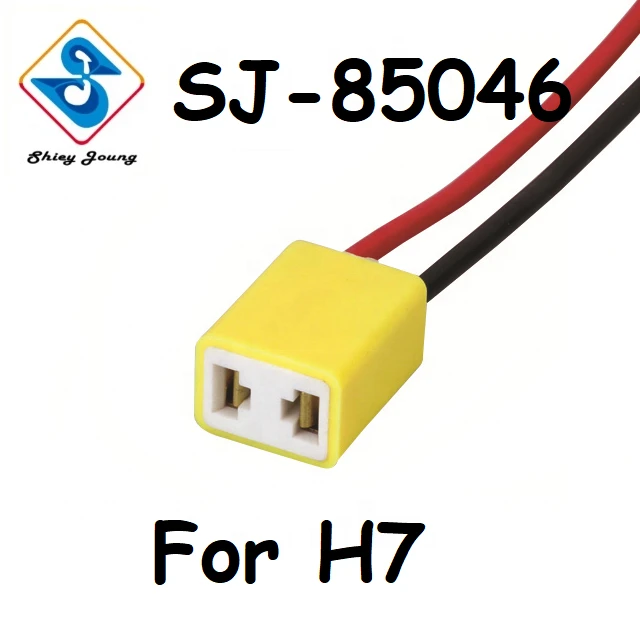 H7 Lamp Connector Female Plug 2 Pin Auto Headlamp Connector Harness High Temperature Resist UREA Headlamp Connector