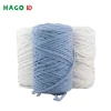 HAGO bleach white recycled cotton microfiber mop yarn for mops string thread for industrial floor cleaning mop head