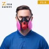 Half Gas Mask PPE  A1E1 Respirator Facepiece P3 R Particulate Filters With Active Carbon
