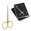 Half Gold Sharp Best Cuticle Scissors Extra Fine Nail Curved Small Cuticle Shears 3.5" Cuticle Cutting Scissor