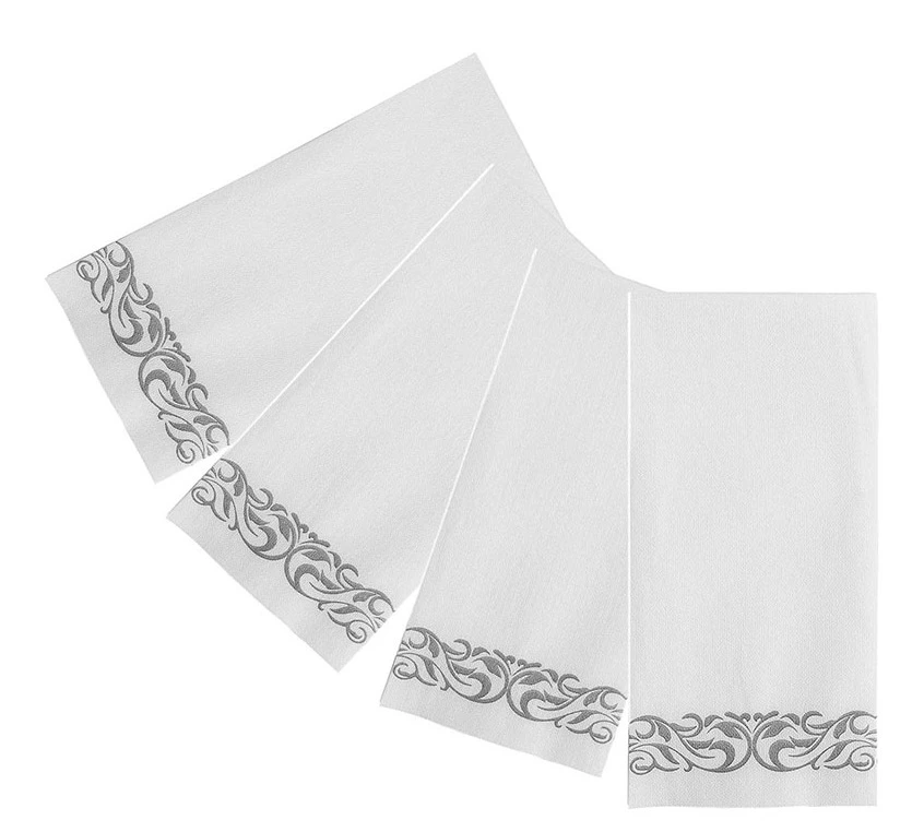 Hand Towels Disposable Cloth Like Guest Towels Linen Feel Airlaid Paper Dinner Napkins