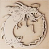 Handmade Dragon Ornament Puzzle Intarsia Wood Art